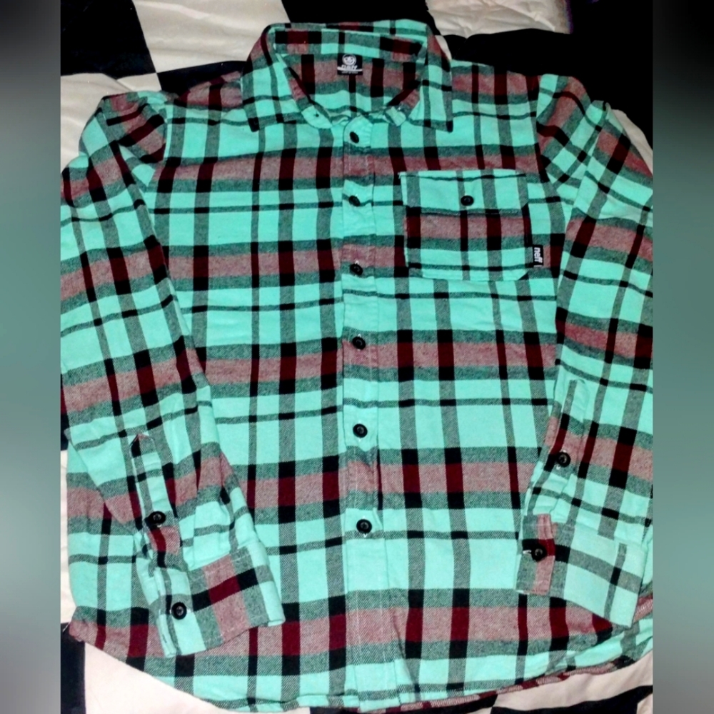 Neff Brand Button down Flannel Shirt Men's Size Small Like New worn 1x